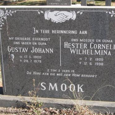 SMOOK Gustav Johann 1900-1979 &amp; Hester Cornelia Wilhelmina 1905-1998