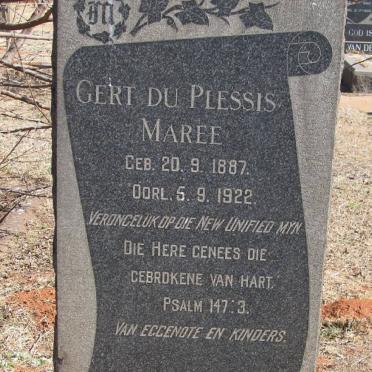 MAREE Gert Du Plessis 1887-1922