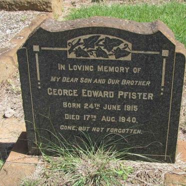 PFISTER George Edward 1915-1940