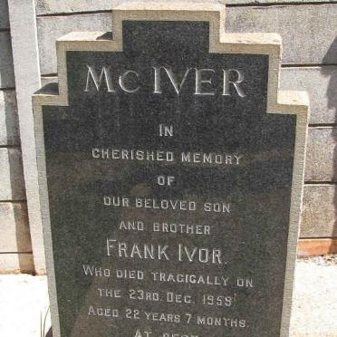 MCIVER Frank Ivor -1959