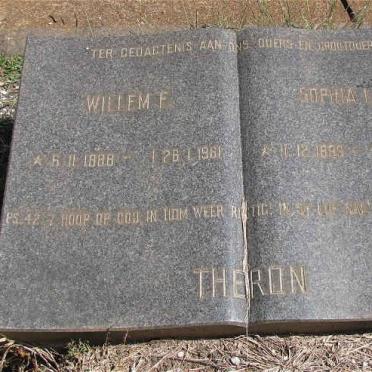 THERON Willem F. 1888-1961 &amp; Sophia I.P. 1889-1972