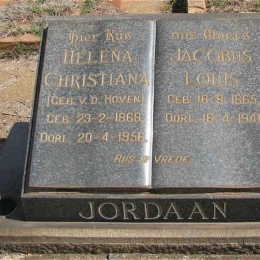 JORDAAN Jacobus Louis 1865-1941 &amp; Helena Christiana V.D. HOVEN 1868-1956