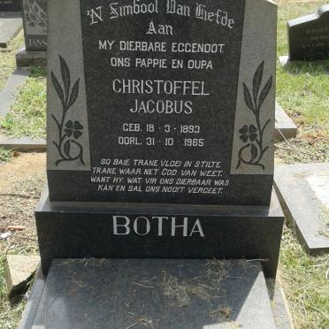 BOTHA Christoffel Jacobus 1893-1965