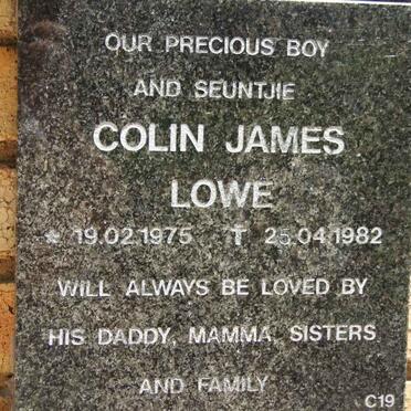 LOWE Colin James 1975-1982