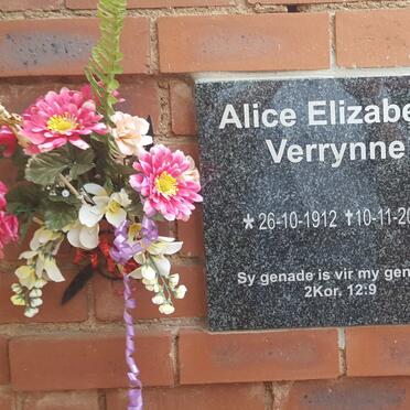 VERRYNNE Alice Elizabeth 1912-2015