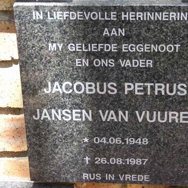 VUUREN Jacobus Petrus, Jansen van 1948-1987