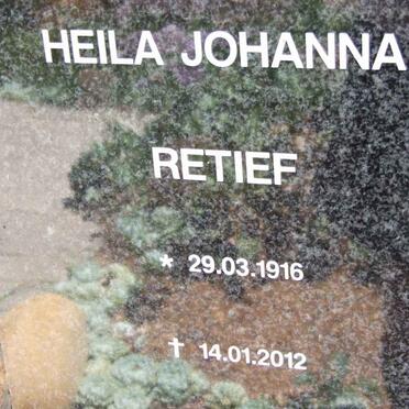 RETIEF Heila Johanna 1916-2012