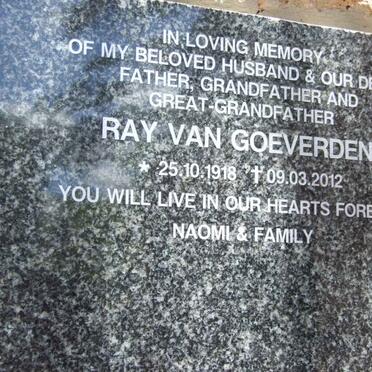 GOEVERDEN Ray, van 1918-2012