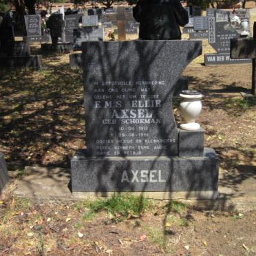 AXSEL E.M.S. nee SCHOEMAN 1913-1991