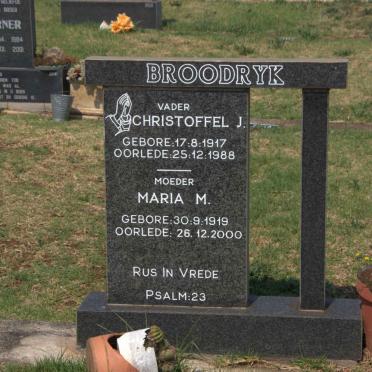 BROODRYK Christoffel J. 1917-1988 &amp; Maria M. 1919-2000