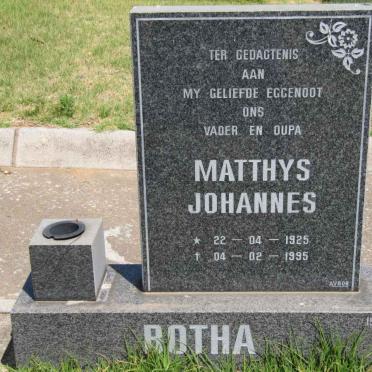 BOTHA Matthys Johannes 1925-1995