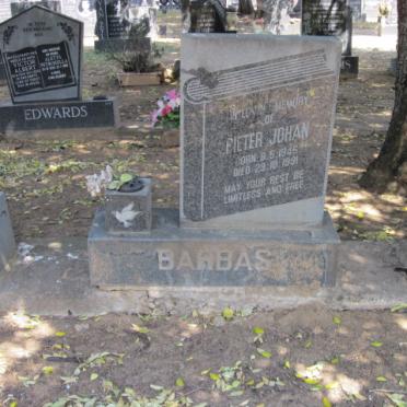 BARBAS Pieter Johan 1945-1991