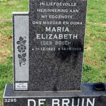 BRUIN Maria Elizabeth, de nee BOSCH 1923-1999