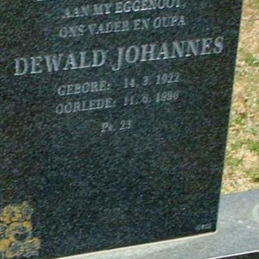BASSON Dewald Johannes 1922-1996