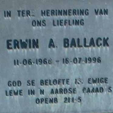 BALLACK Erwin A. 196?-1996
