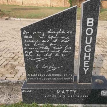 BOUGHEY Matty 1913-1999