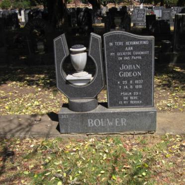 BOUWER Johan Gideon 1937-1991