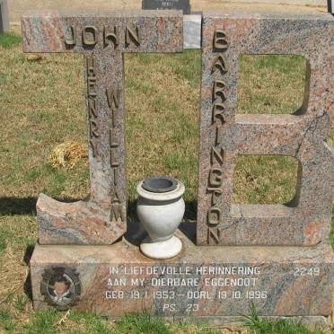 BARRINGTON John Henry William 1953-1996