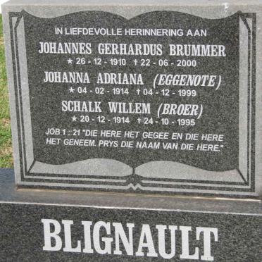 BLIGNAULT Johannes Gerhardus Brummer 1910-2000 &amp; Johanna Adriana 1914-1999 :: BLIGNAULT Schalk Willem 1914-1995