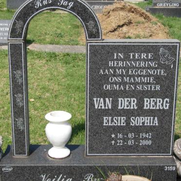 BERG Elsie Sophia, van der 1942-2000
