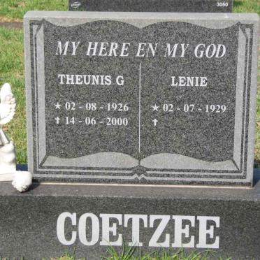 COETZEE Theunis G. 1926-2000 &amp; Lenie 1929-