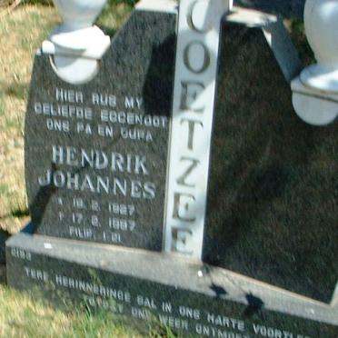 COETZEE Hendrik Johannes 1927-1997