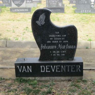 DEVENTER Johannes Martinus, van 1947-1991