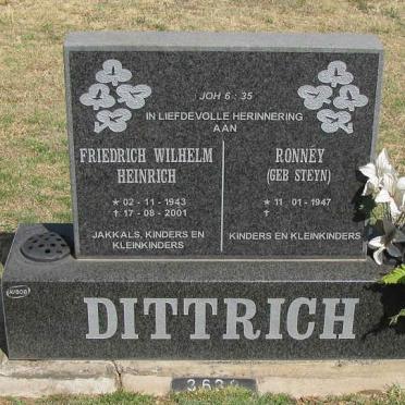 DITTRICH Friedrich Wilhelm Heinrich 1943-2001 &amp; Ronnéy STEYN 1947-