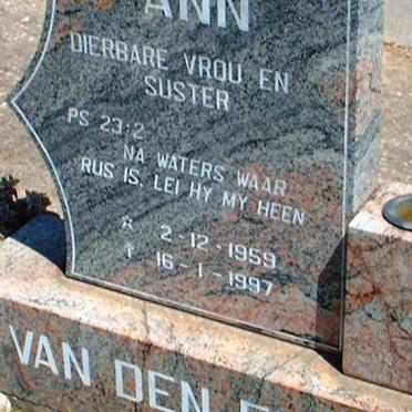 ENDE Ann, van den 1959-1997
