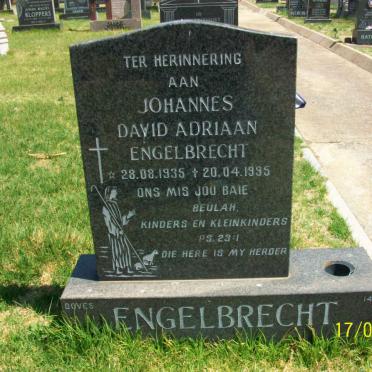 ENGELBRECHT Johannes David Adriaan 1935-1995