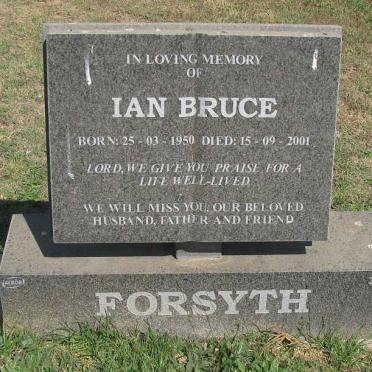 FORSYTH Ian Bruce 1950-2001