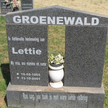 GROENEWALD Lettie 1955-2001