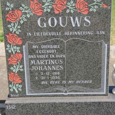 GOUWS Martinus Johannes 1916-1995