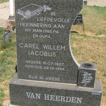 HEERDEN Carel Willem Jacobus, van 1927-1998
