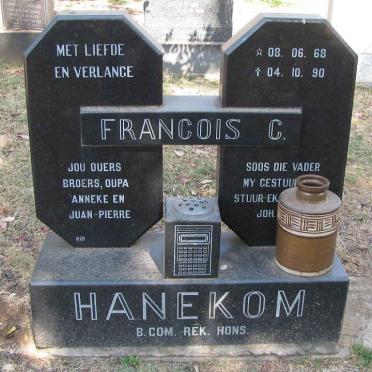 HANEKOM Francois C. 1968-1990