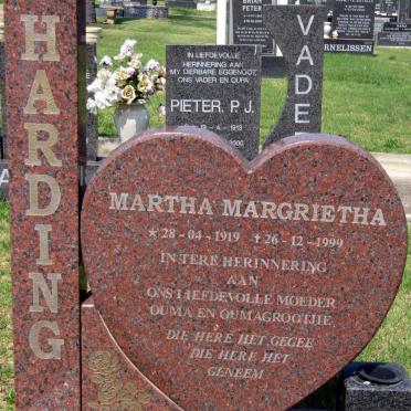 HARDING Martha Margrietha 1919-1999