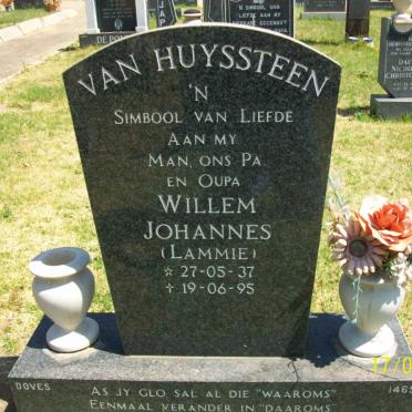 HUYSSTEEN Willem Johannes, van 1937-1995