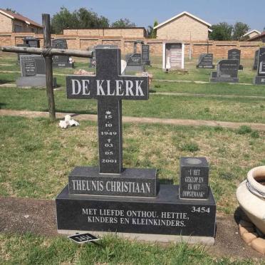 KLERK Theunis Christiaan, de 1949-2001
