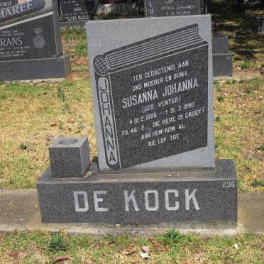 KOCK Susanna Johanna, de nee VENTER 1895-1990
