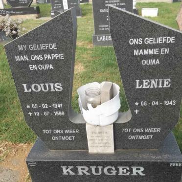 KRUGER Louis 1941-1999 &amp; Lenie 1943-