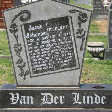 LINDE Jacob Johannes, van der 1940-2000 &amp; Nicolene 1946-2004