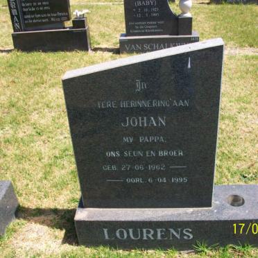 LOURENS Johan 1962-1995