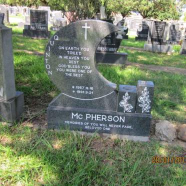 Mc PHERSON Quinton 1967-1991