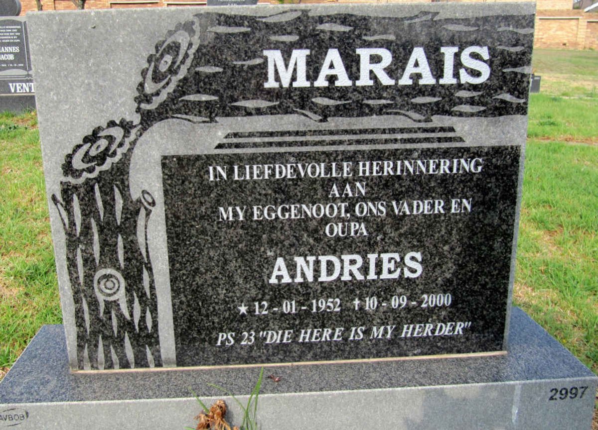 MARAIS Andries 1952-2000