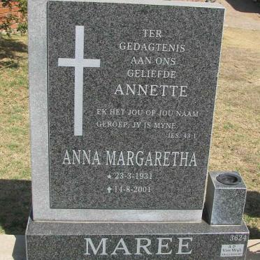 MAREE Anna Margaretha 1931-2001