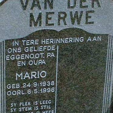 MERWE Mario, van der 1938-1996
