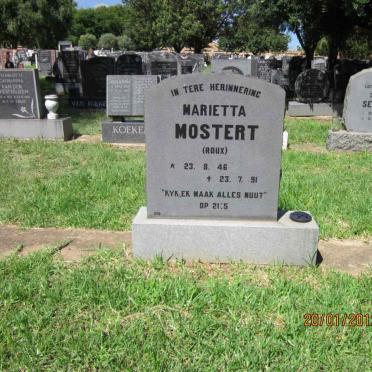 MOSTERT Marietta nee ROUX 1946-1991