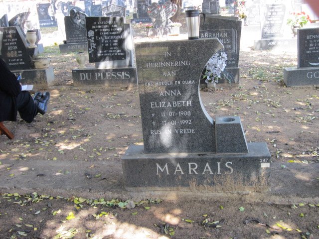 MARAIS Anna Elizabeth 1908-1992