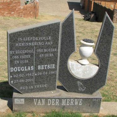 MERWE Douglas, van der 1942-2001 &amp; Betsie 1943-