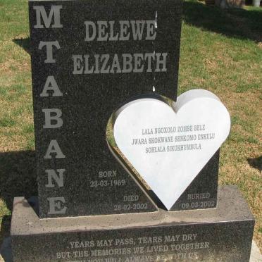 MTABANE Delewe Elizabeth 1969-2002
